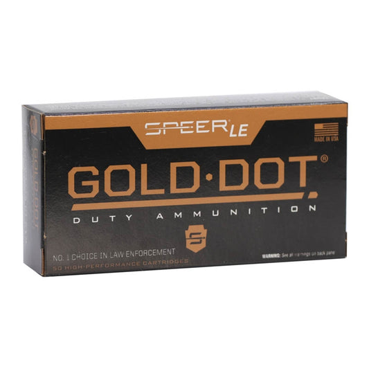 Speer Gold Dot LE Duty 9mm Luger Ammunition 115 Grain Jacketed Hollow Point