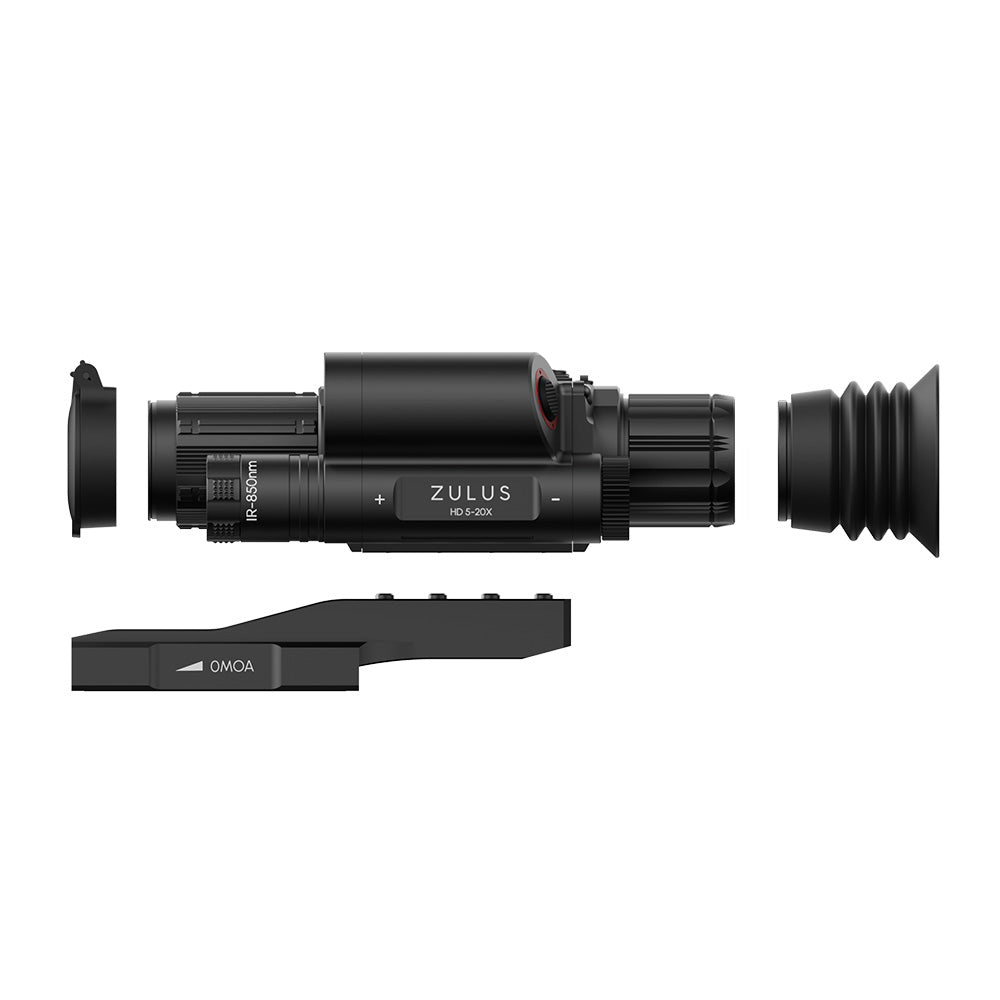 ZHD520R - ZULUS HD 5-20X Digital Night Vision Scope with Laser Rangefinder and Ballistic Calculato