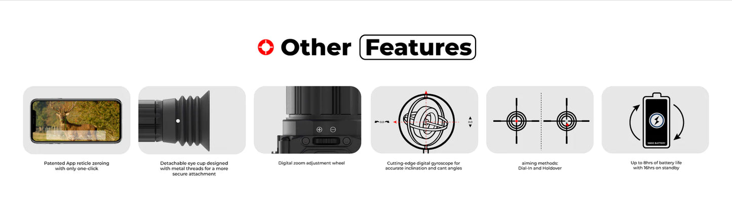 ZHD520R - ZULUS HD 5-20X Digital Night Vision Scope with Laser Rangefinder and Ballistic Calculato