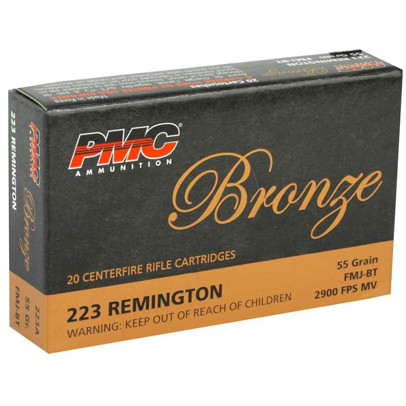 PMC Bronze 223 Remington Ammunition 55 Grain Full Metal Jacket