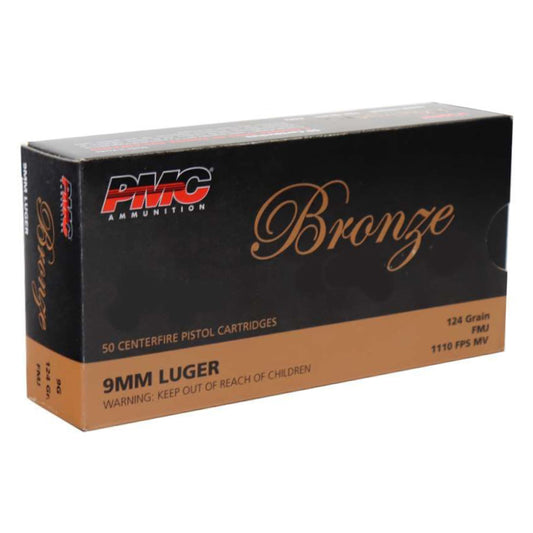 PMC Bronze 9mm Luger Ammunition 124 Grain Full Metal Jacket