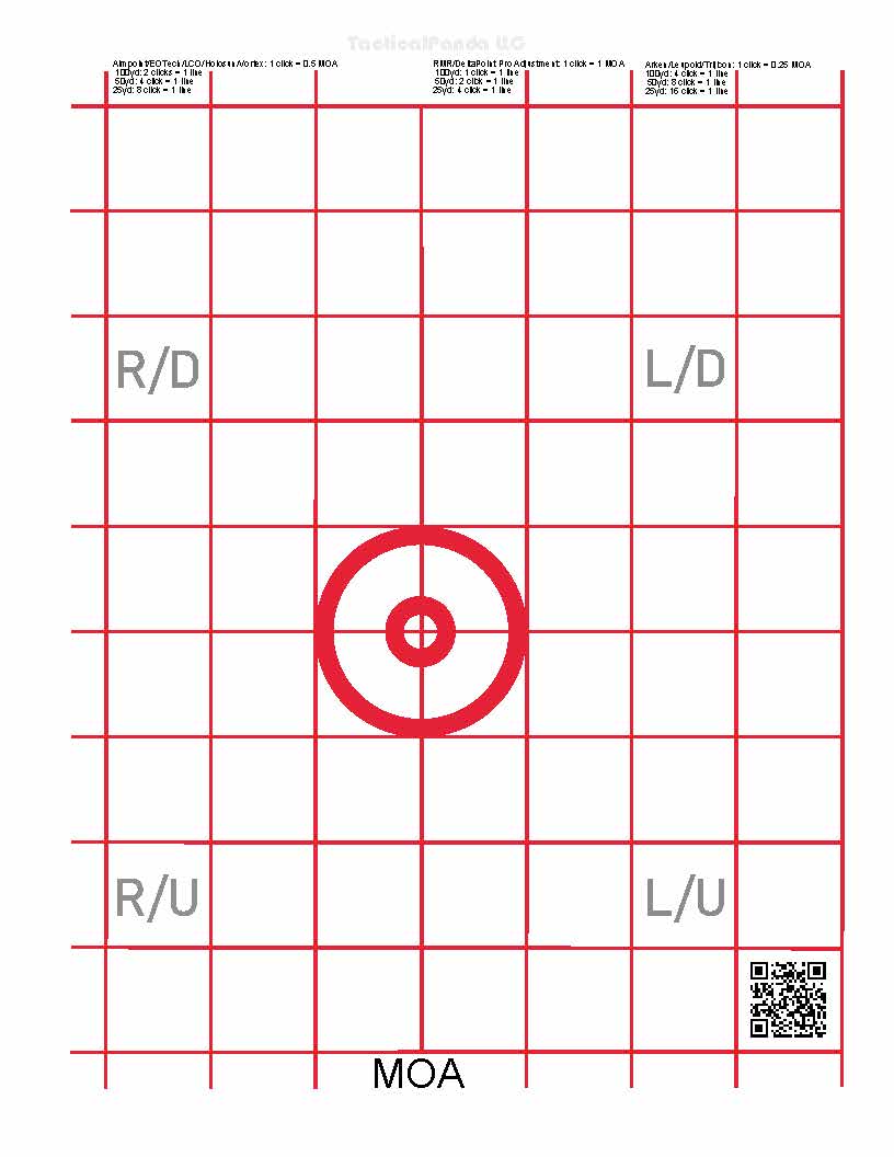 FREE PRINTABLE TARGET for 25/50/100 yard