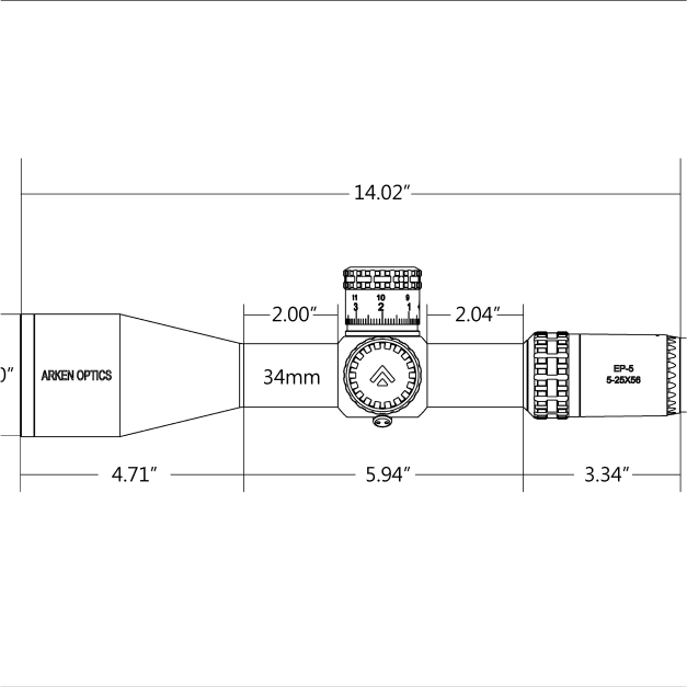 Arken EP5 5-25×56 FFP Rifle Scope