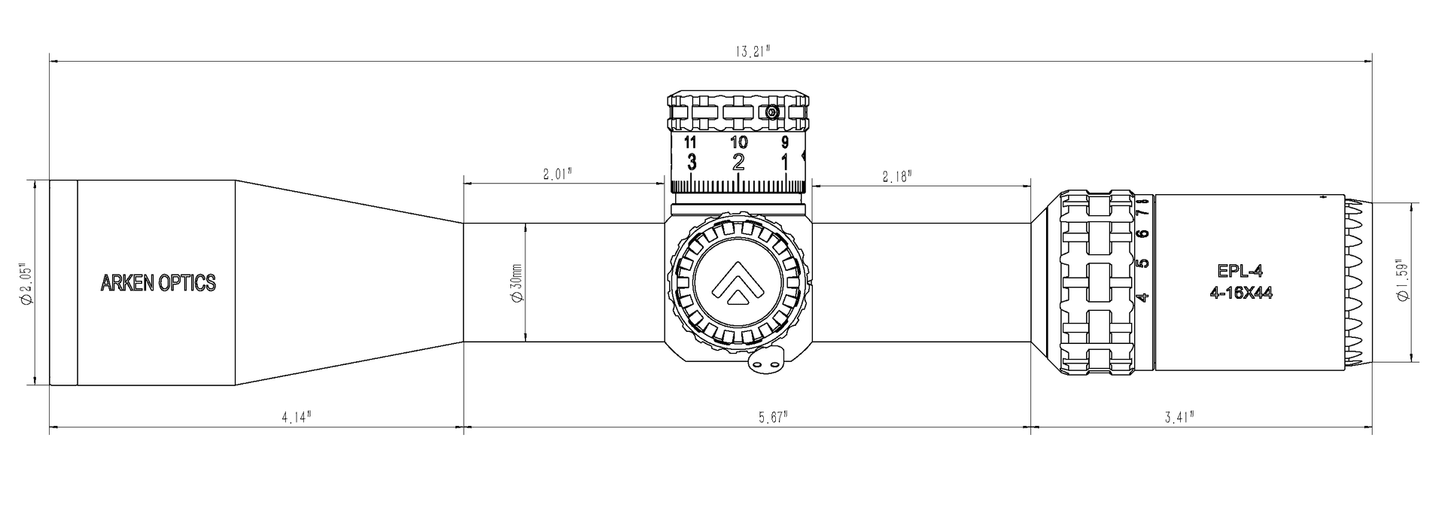 Arken EPL4 4-16×44 FFP Rifle Scope